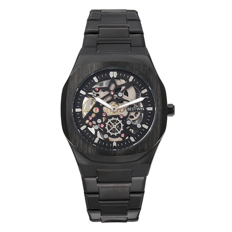 Octagon Skeleton — Black Dial