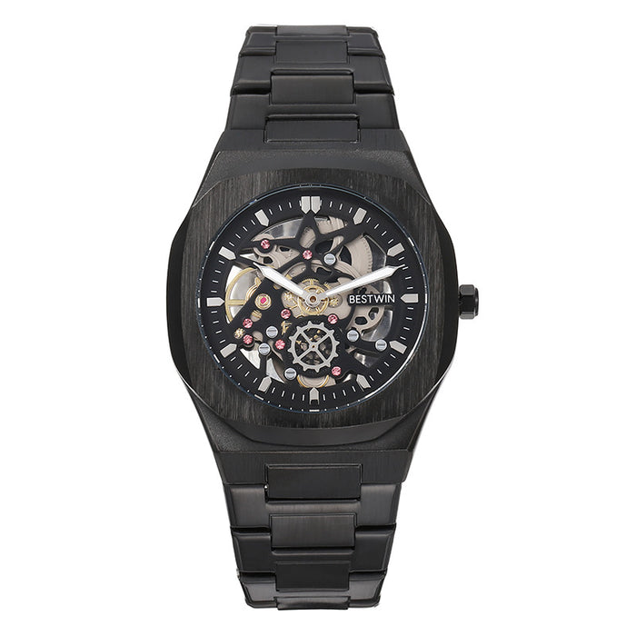 Octagon Skeleton — Black Dial