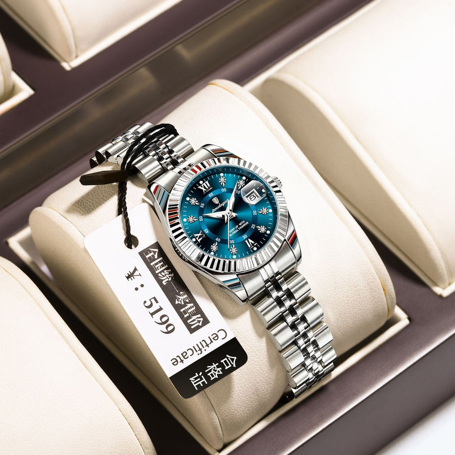 Calendar Steel — Silver / Blue