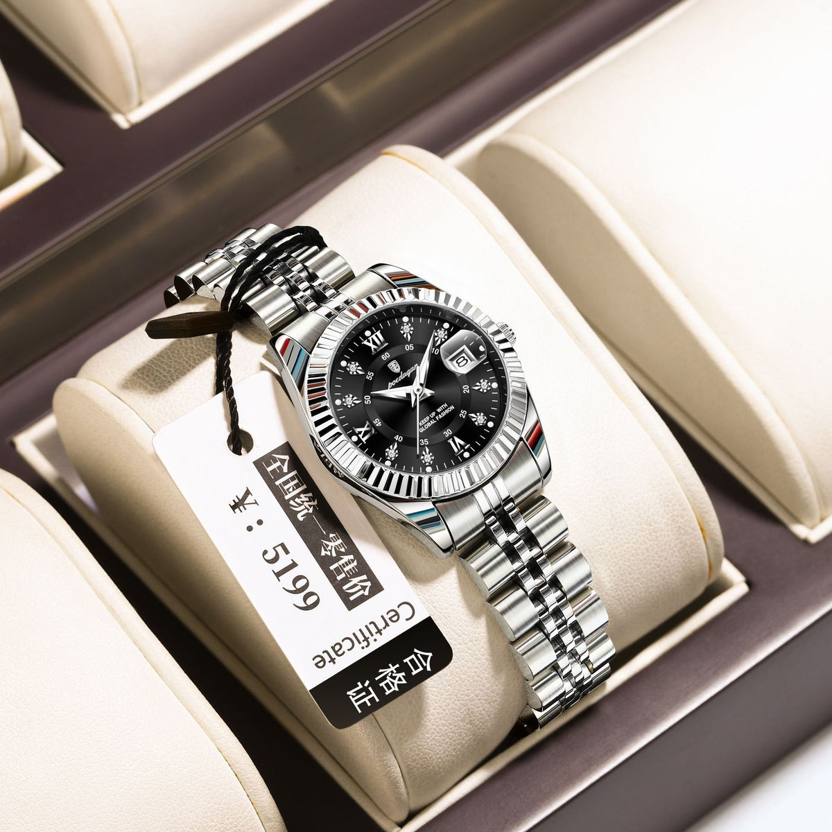 Calendar Steel — Silver / Black